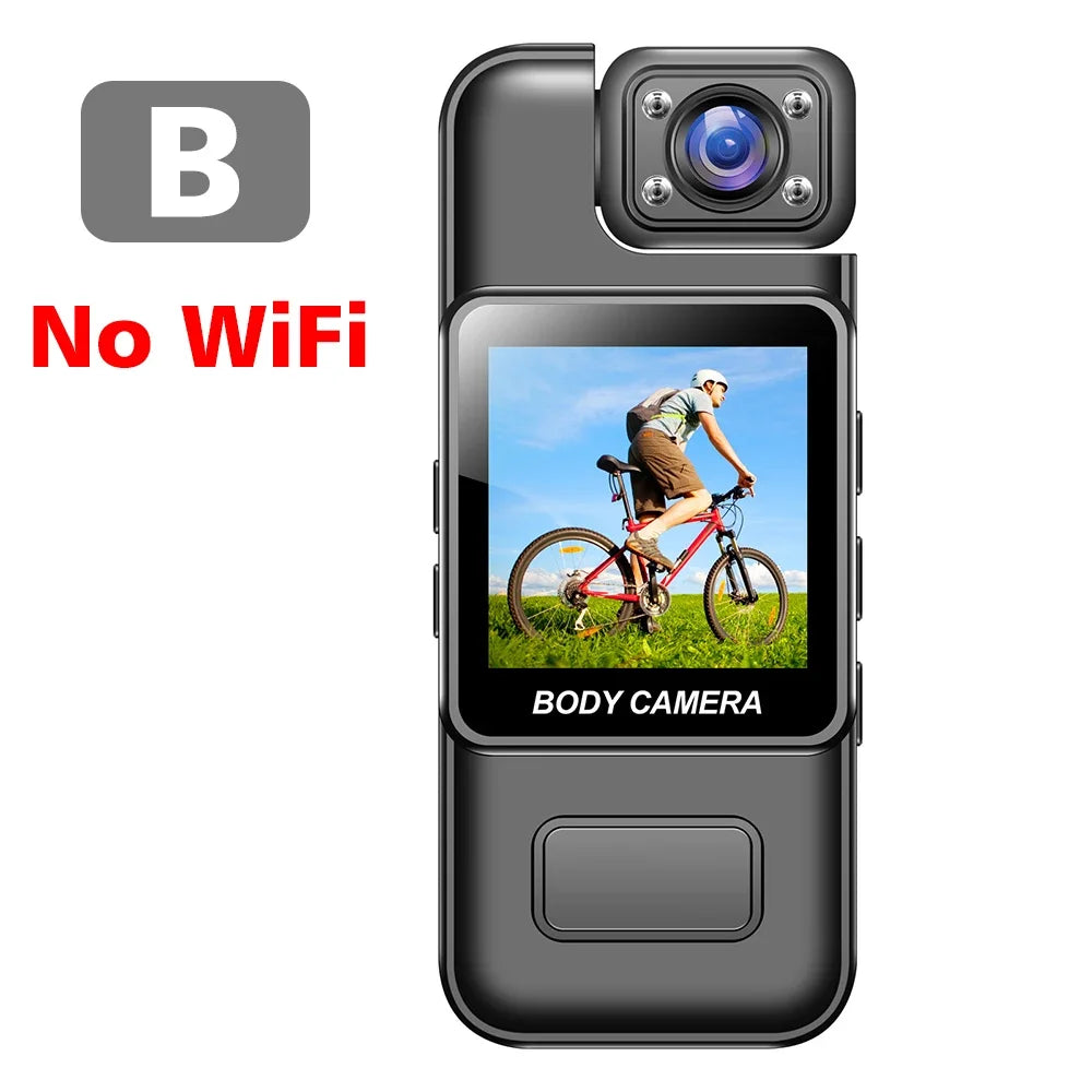 Mini Caméra WiFi 4K 2K 1080P Enregistreur Vidéo Numérique Portable Caméra Corps Caméra de Police 1080P Vision Nocturne Infrarouge Petite Caméra pour Vélo