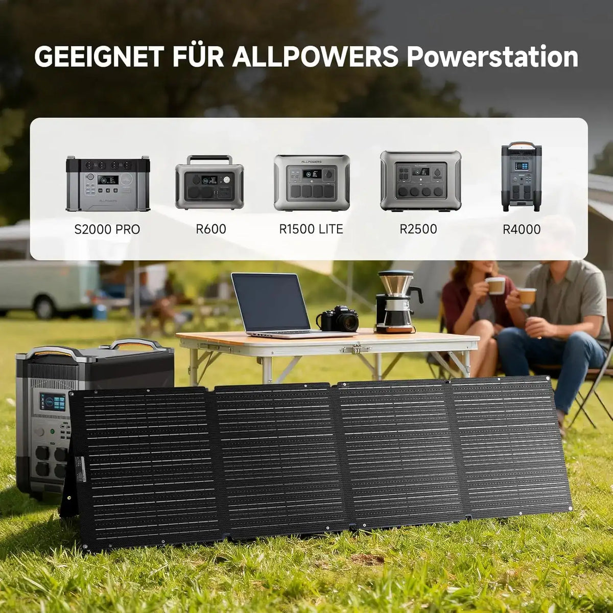 ALLPOWERS Foldable Solar Panel 60/100/140/200W Mobile Solar Charger for Power Supply Laptop Solar Generator Fishing