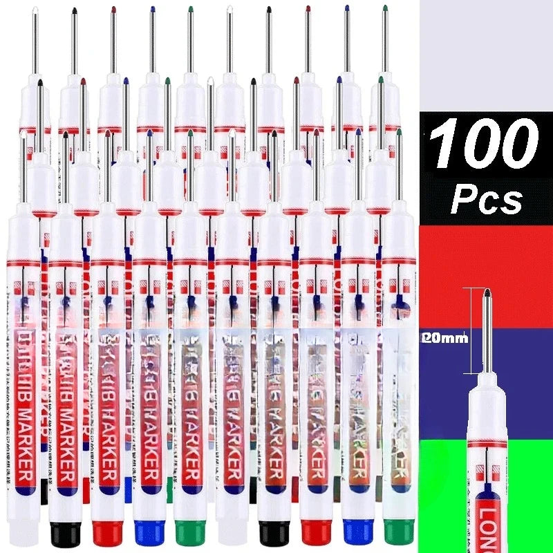 Wasserdichter Stift zum Markieren tiefer Löcher – 2cm lange Spitze, 4-100er-Pack