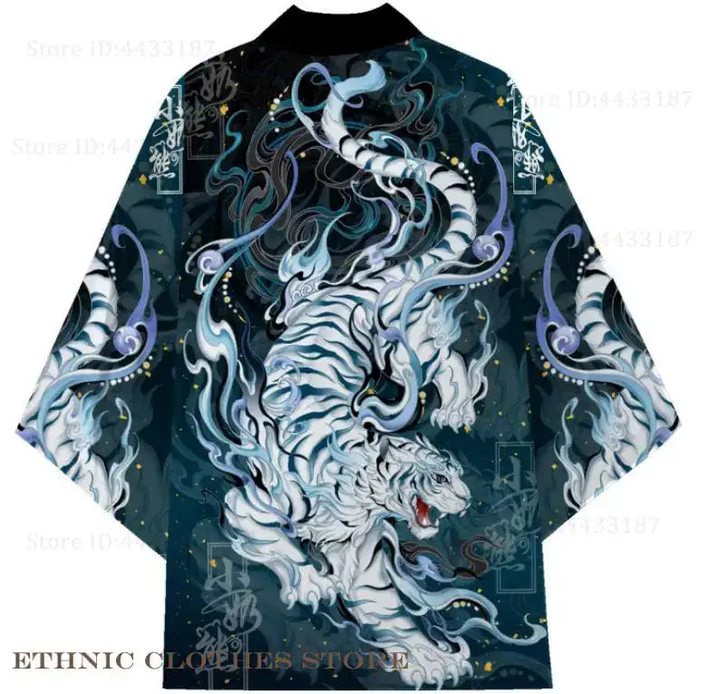 Cárdigan tipo kimono oversize – Cosplay tradicional de samurái para hombre por BellemApple