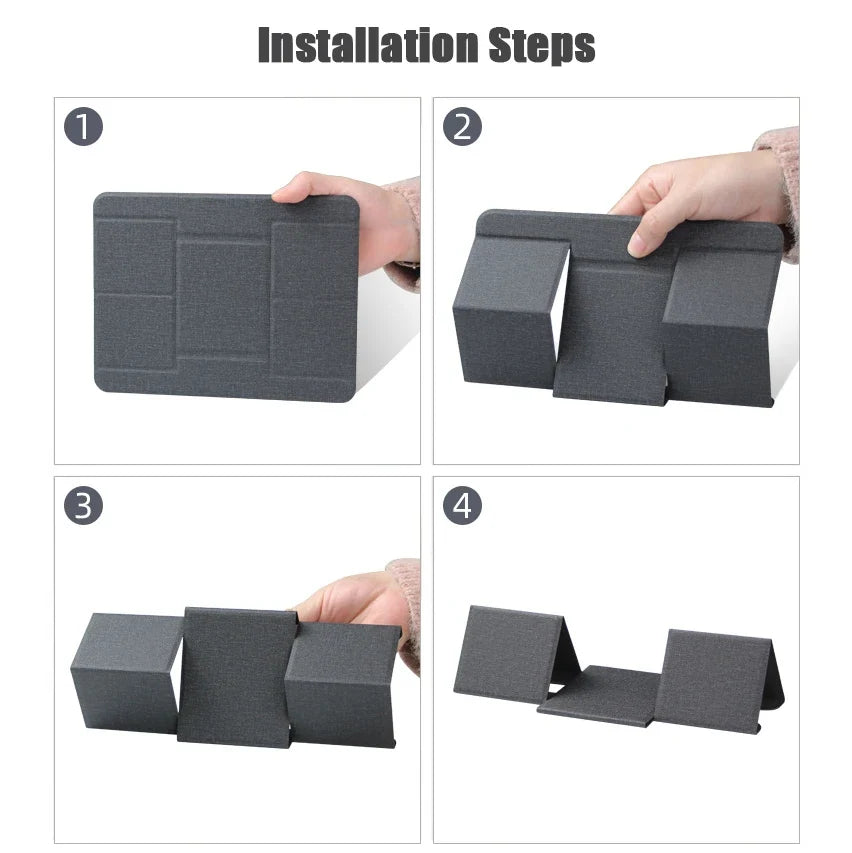 Soporte portátil para computadora portátil, escritorio plegable, soporte de cuero PU, soporte ajustable para computadora portátil con expansión de refrigeración