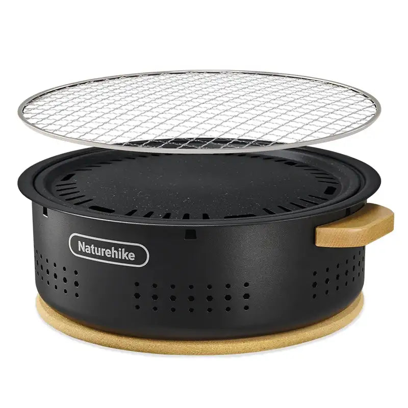 Parrilla de mesa para exteriores Naturehike, olla de carbón resistente a altas temperaturas, equipo de camping de almacenamiento dividido, estufa de barbacoa para picnic