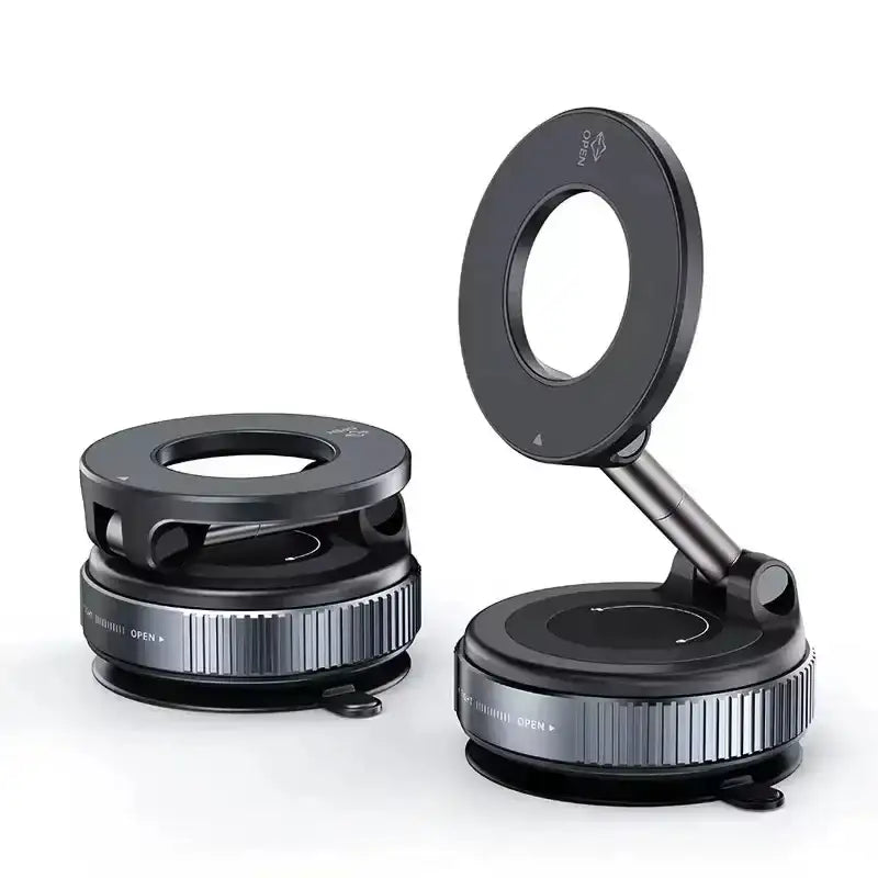 Magnetic Vacuum Phone Holder Compatible With MagSafe 360° Rotatable 96LBS Suction Cup Mount Suitable For iPhone Android Devices For Car Gym Mirror Use