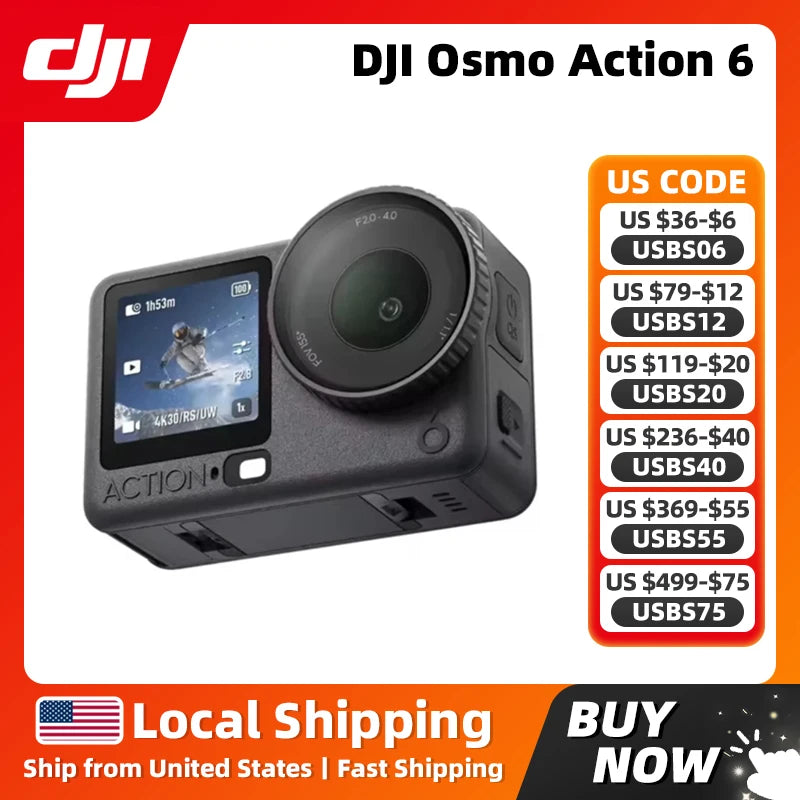 DJI Osmo Action 6: sensor de 1/1.1", apertura variable, almacenamiento de 50 GB