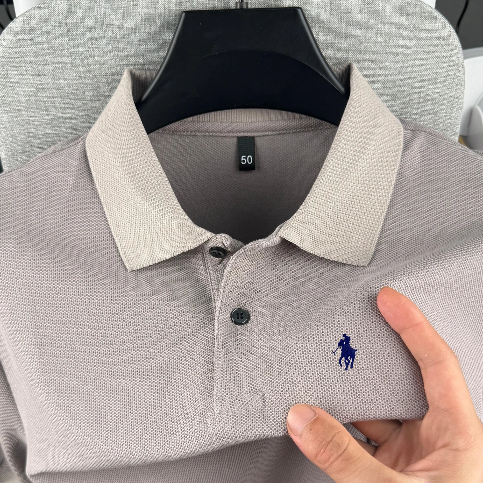 Polo à manches courtes pour homme 100 % coton pur, marque de luxe, été 2026, broderie poney, t-shirt décontracté de golf