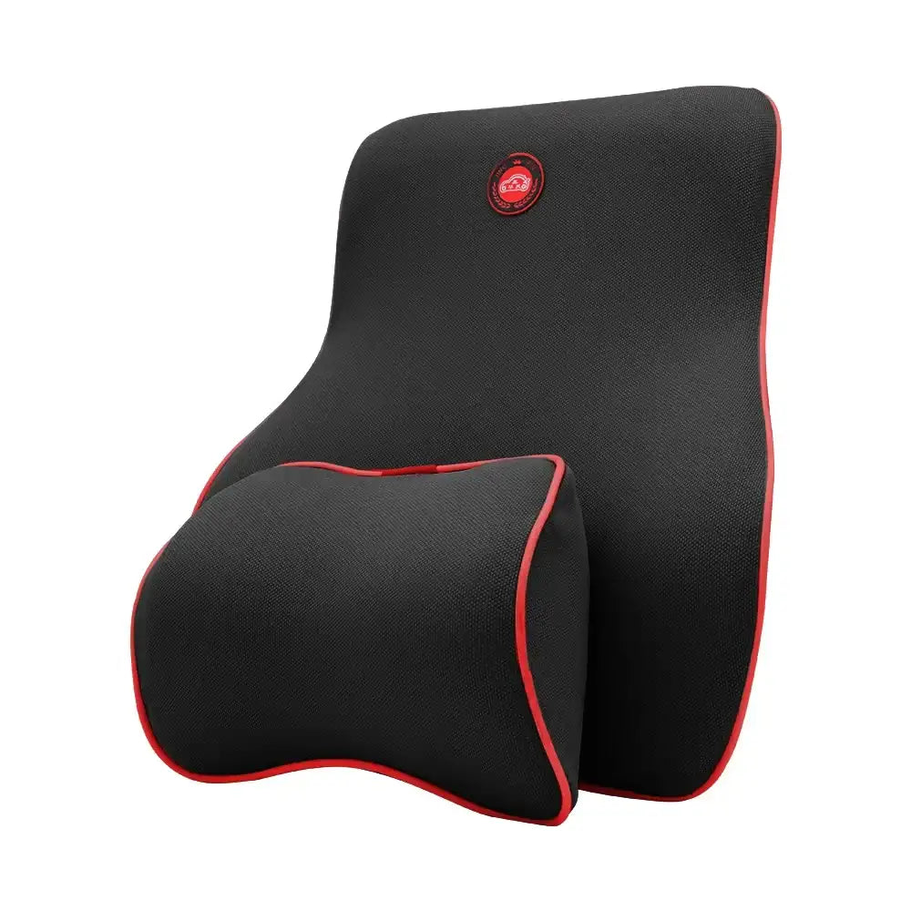 Memory Foam Car Seat Neck & Lumbar Pillow Set