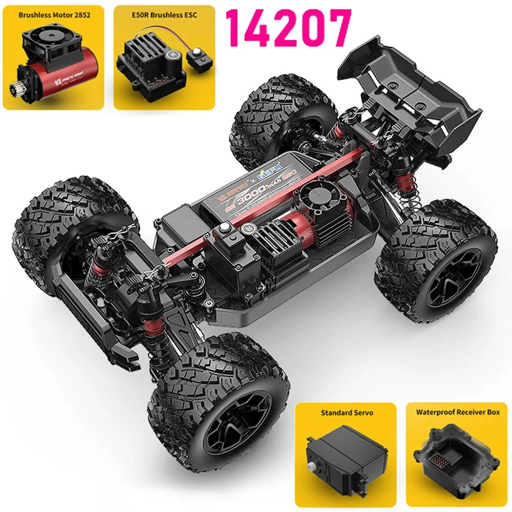 Coche RC sin escobillas HYPER GO MJX 1/14 – 4WD, 41-53 km/h