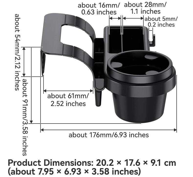 Car Cup Stand Phone Holder Mount Tray Side Door Window Storage Barrel Green Sir Loin