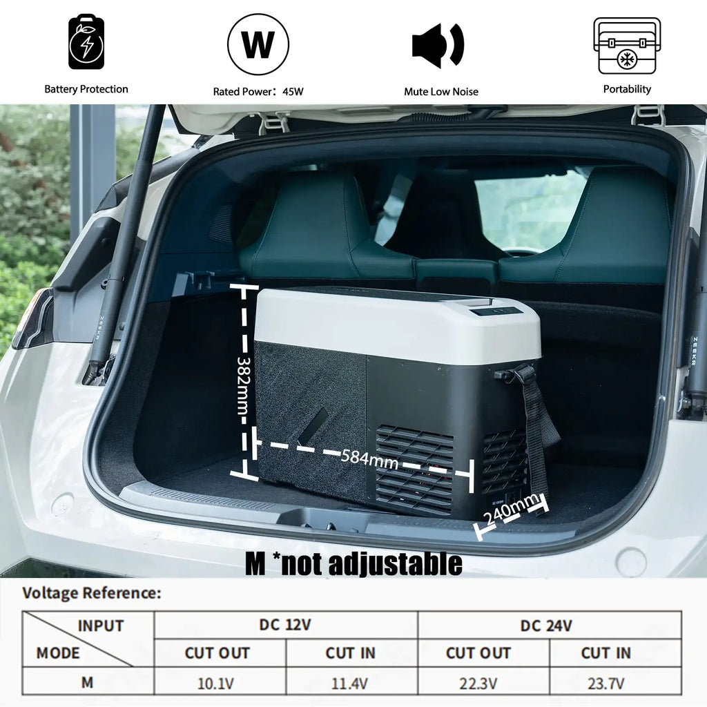 Alpicool KCF15 15L Glacière à compresseur Portable pour Voiture, Camion, Réfrigérateur de camping compact 12/24V DC pour Voyage, Aliments et Boissons