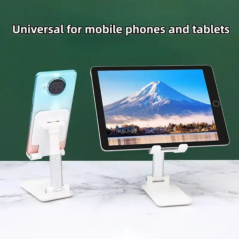 Folding Adjustable Phone and Tablet Holder, Portable Desktop Stand