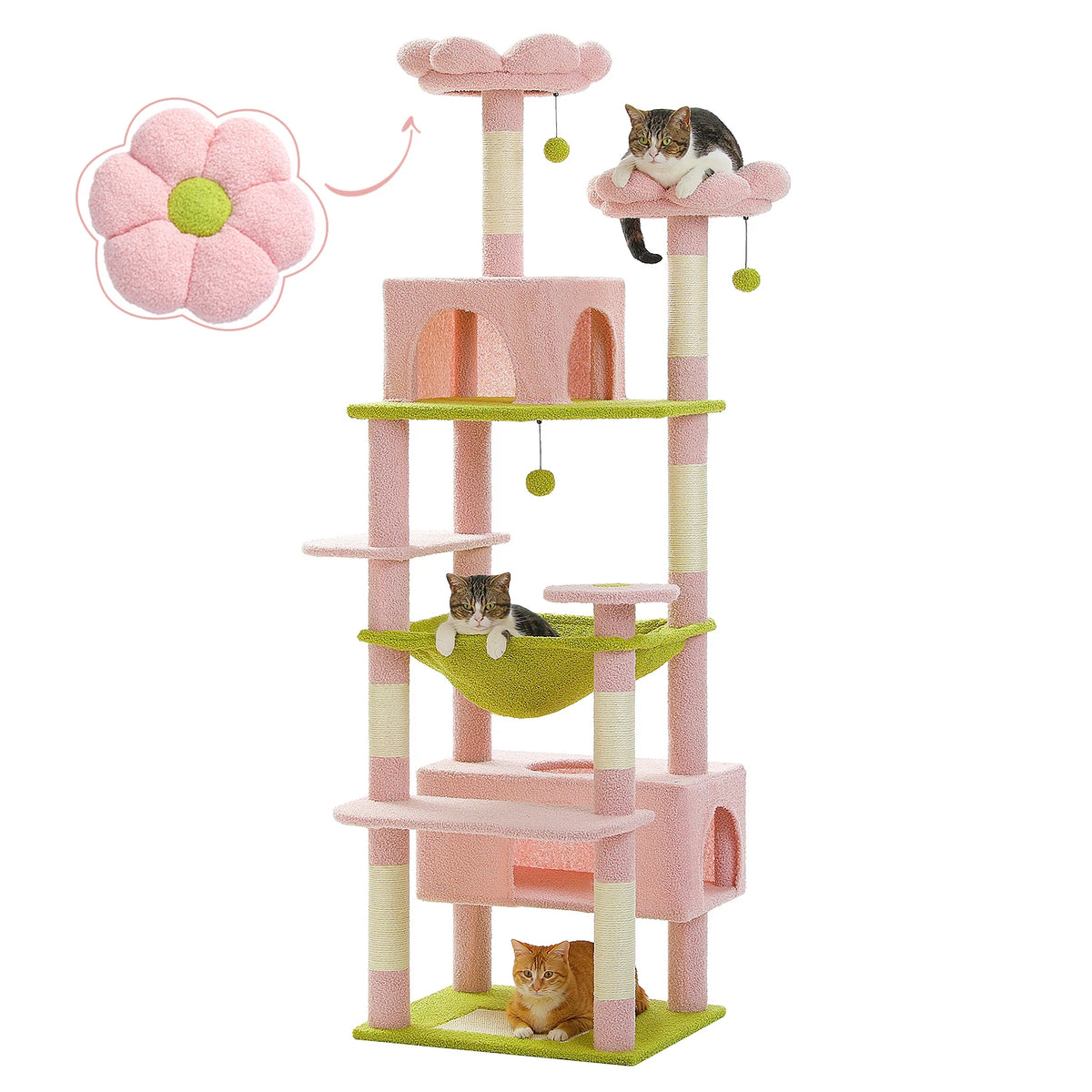 Arbre à chat XL multi-niveaux avec hamac et niche