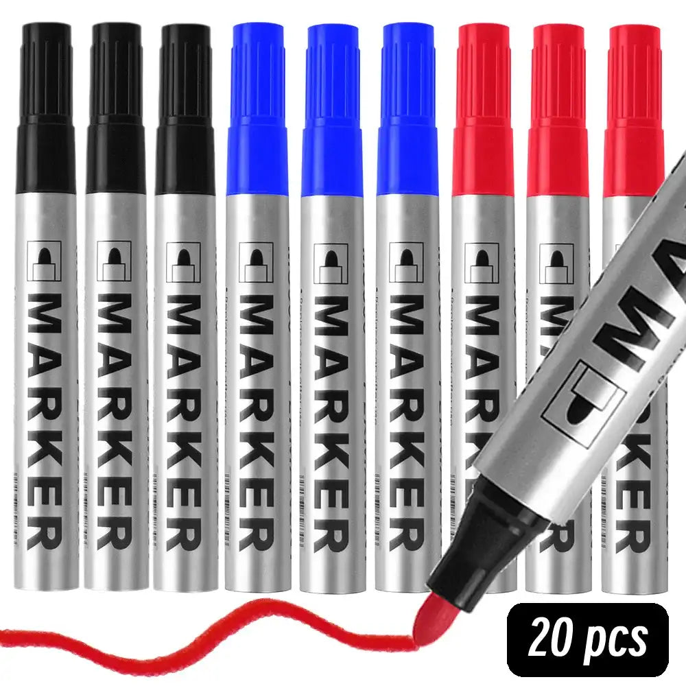 Marqueur Peinture Permanent Stylo Noir Imperméable pour Pneu Marqueurs Gras Séchage Rapide Stylo Signature Fournitures de Papeterie