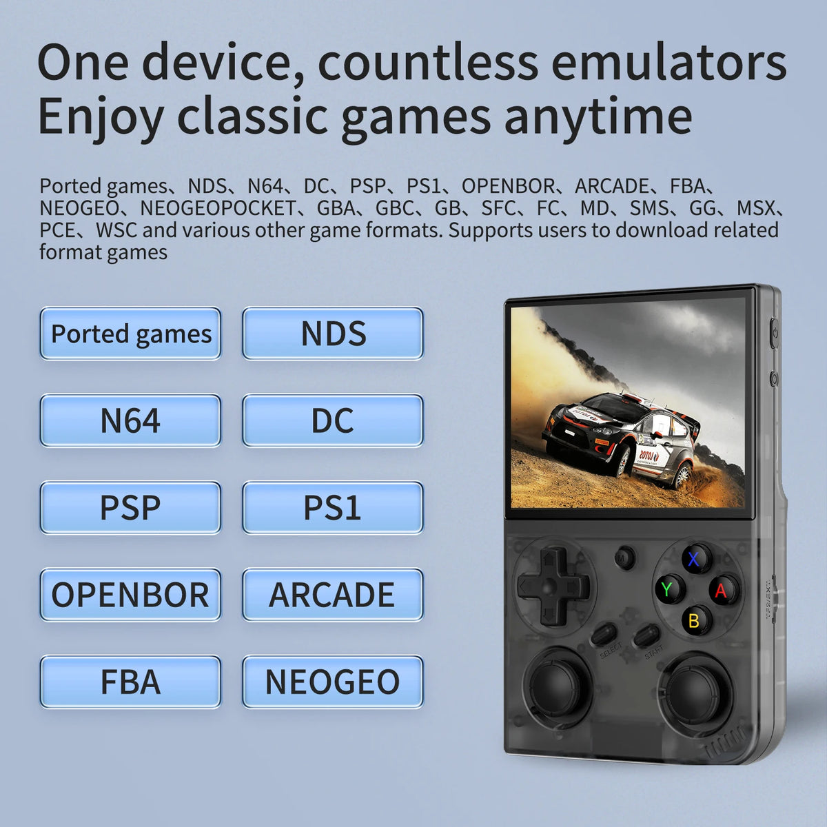 G350 Retro-Handheld-Konsole – 3,5" IPS, Linux, zwei Joysticks
