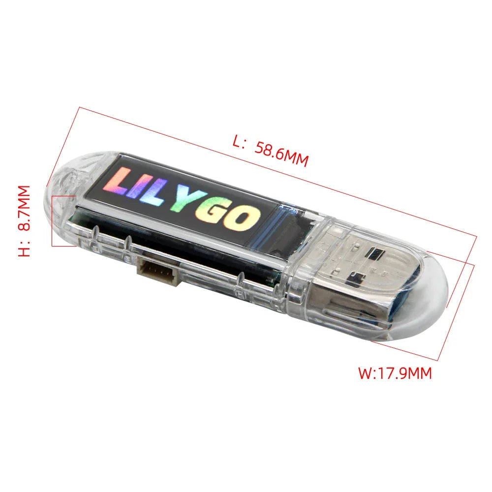 Placa de desarrollo LILYGO T-Dongle-S3 ESP32-S3 con pantalla LCD de 0.96"