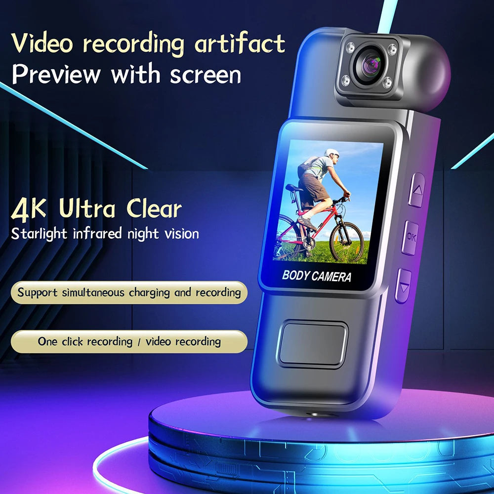 4K 2K 1080P Mini WiFi Camera Portable Digital Video Recorder BodyCam 1080P Infrared Night Vision Police Cam Small Bike Camcorder