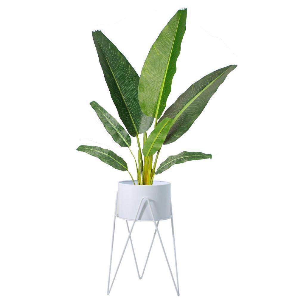 Shira White Planter With Hairpin Legs (61Cm)
