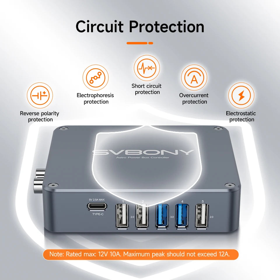 Svbony SV241 Pro Astro-Stromcontroller – USB3.0, ASCOM