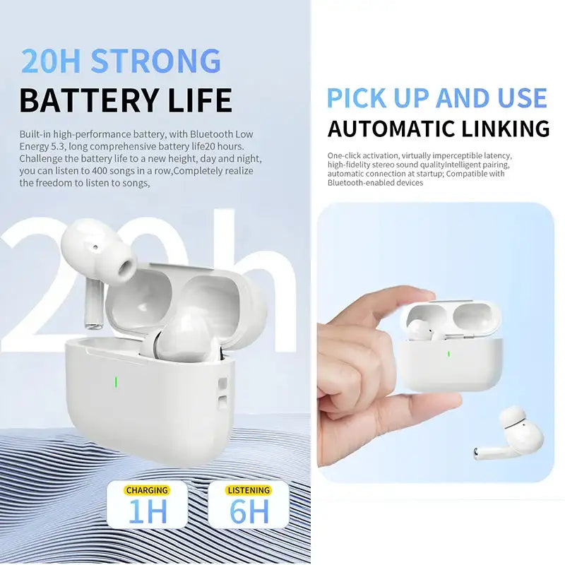 2025 Air Pro Wireless Bluetooth Earphones TWS Headset HiFi Earbuds Noise Reduction Headphones Waterproof For IPHONE Android