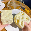 1Pc Moldable Squishy Cheese Block Squeeze Toy Handmade Soft Slow Rising Stress Ball Sensory Fidget Anti Stress Relief Anxiety Kids Adults Birthday Christmas Gift Party Favors Goody Bag Stuffers Prize