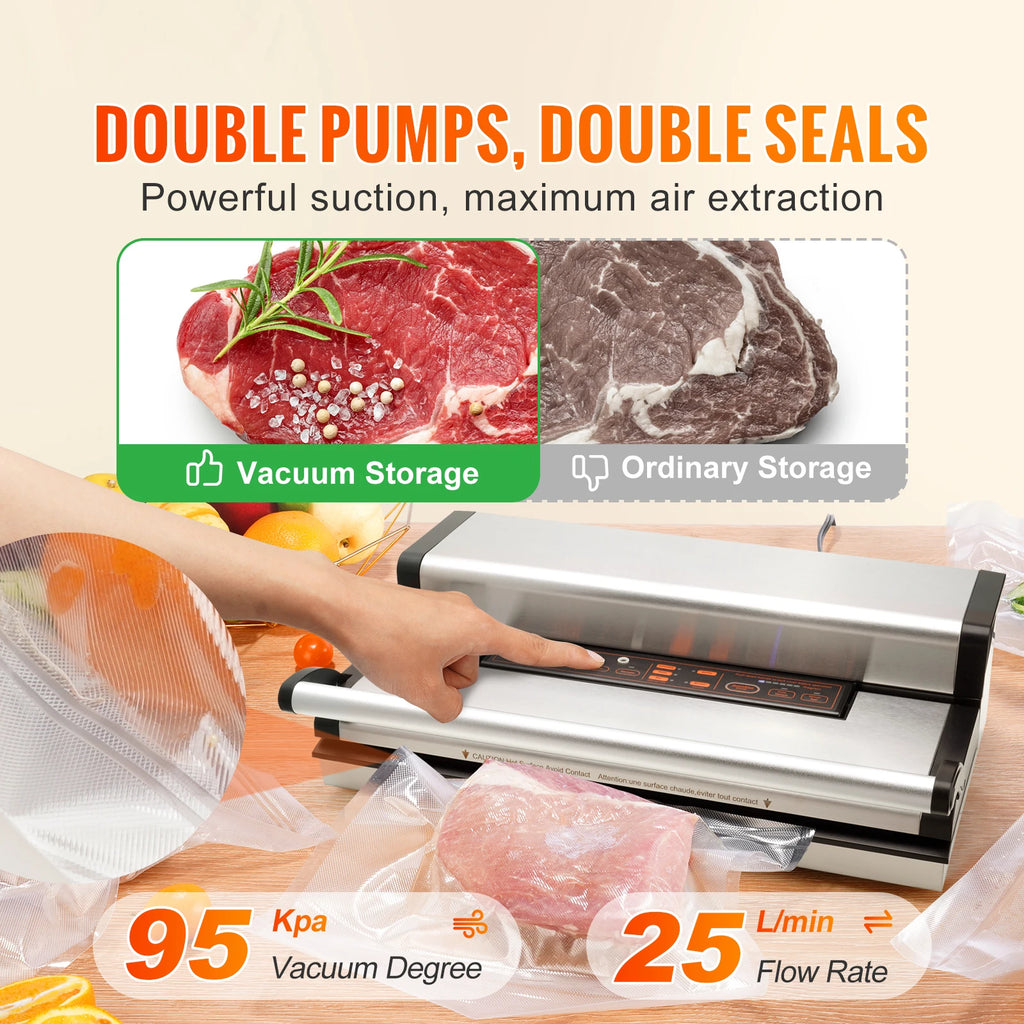 SucceBuy Machine Sous Vide – Emballage Alimentaire Automatique, Rouleau de Sacs