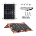 Soportes de montaje para paneles solares en tejados: rieles y ganchos para teja vidriada
