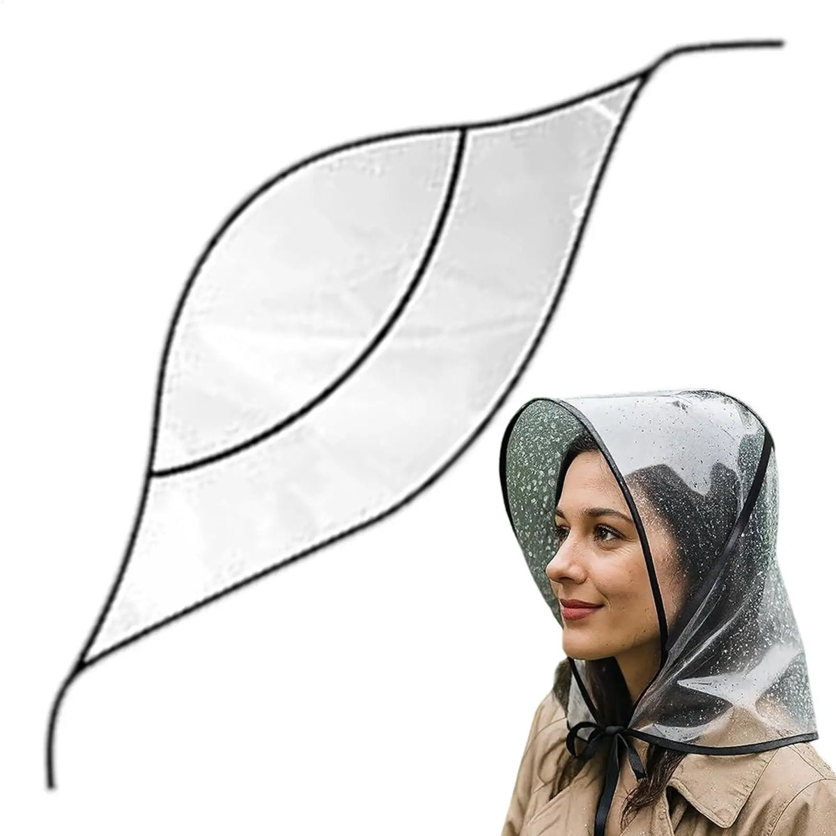 Sombrero de lluvia transparente, reutilizable e impermeable con ala ancha para mujer, para viajes al aire libre, senderismo, jardinería, compras, playa y protección contra el viento