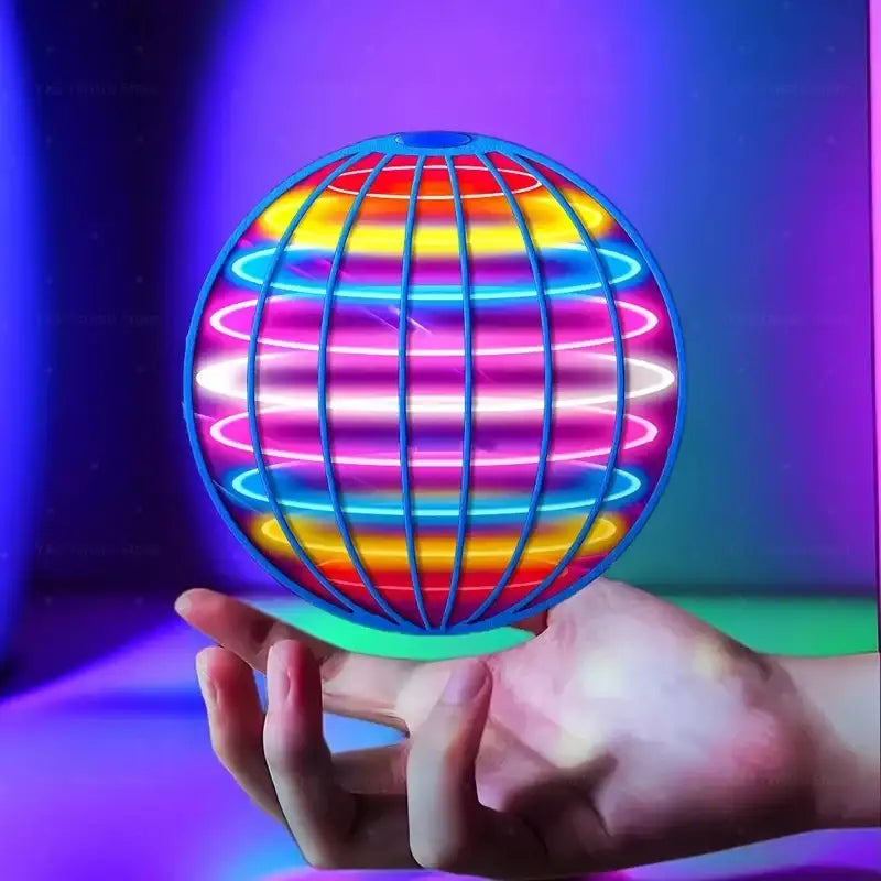 Schwebender magischer UFO-Flugball mit LED-Glitzerlichtern, automatisch rotierende Flugmaschine, Outdoor-Sportspielzeug, Geburtstagsgeschenk