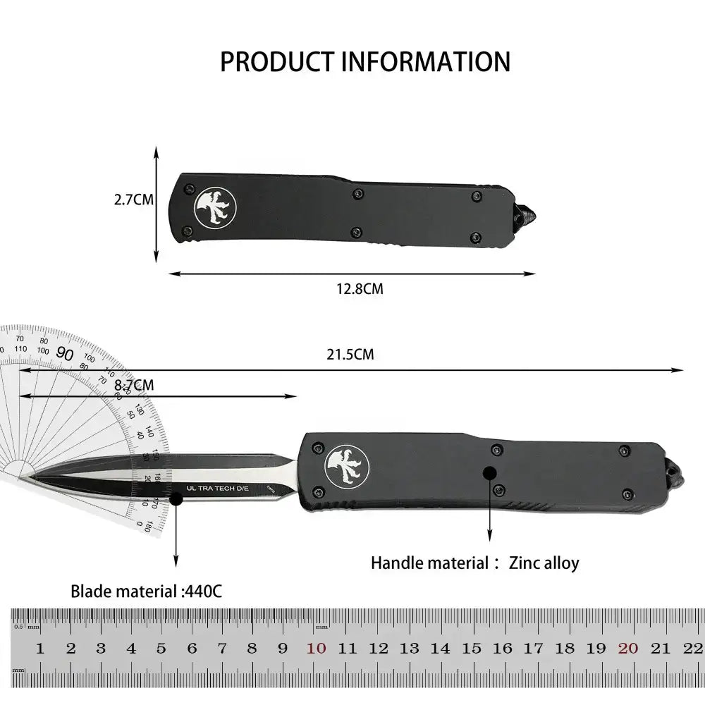 UT70 hochwertiges Klappmesser für den Außenbereich mit Griff aus Zinklegierung, tragbar, zum Felsklettern und Camping, unverzichtbares Ausrüstungswerkzeug als Feiertagsgeschenk