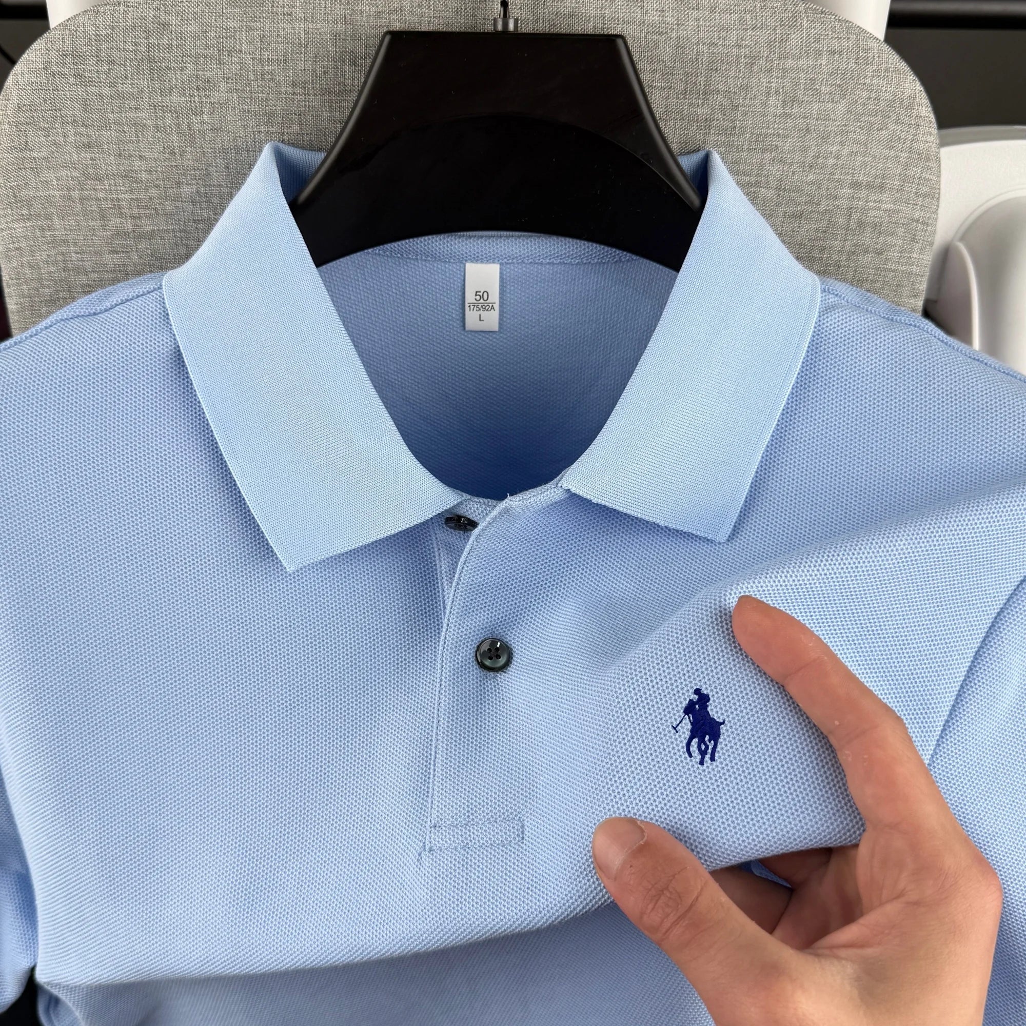 Polo à manches courtes pour homme 100 % coton pur, marque de luxe, été 2026, broderie poney, t-shirt décontracté de golf