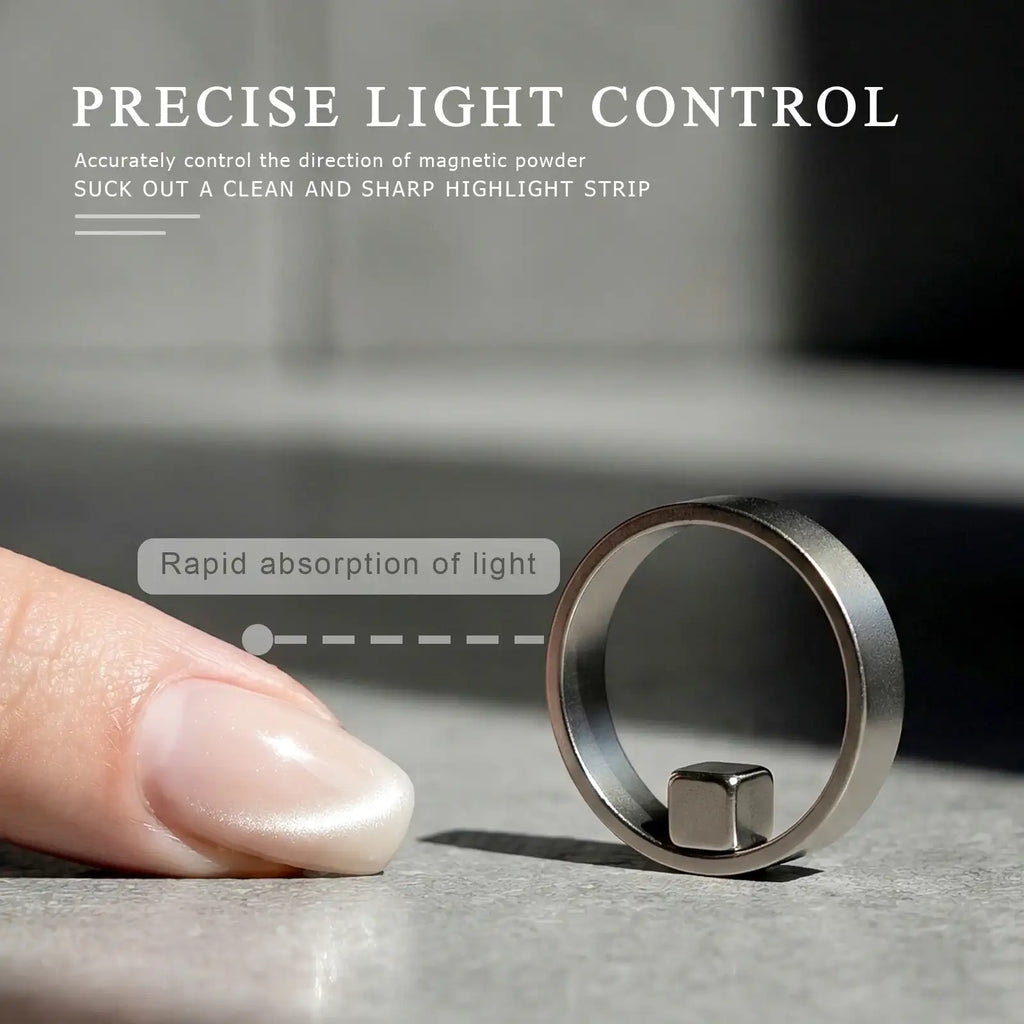 Bague Magnétique Creuse Outil Œil de Chat Trou Noir Professionnel Conception Œil-de-Chat Accessoire de Manucure DIY