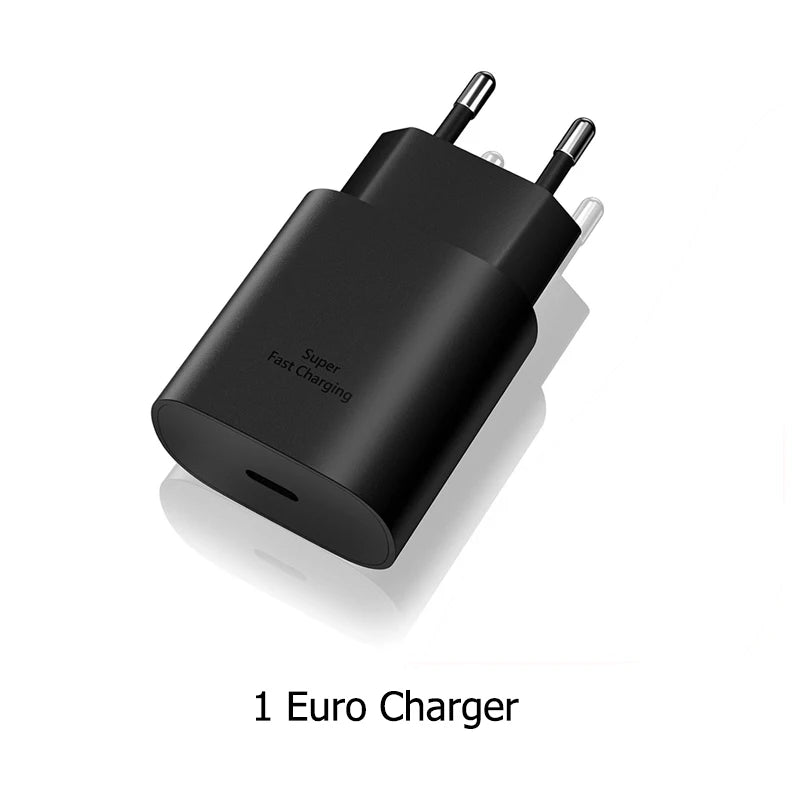 Chargeur mural 25W USB C PD Super Rapide Adaptateur secteur USB C vers câble de charge rapide USB C pour Samsung Galaxy S22 S21 S20 Note10