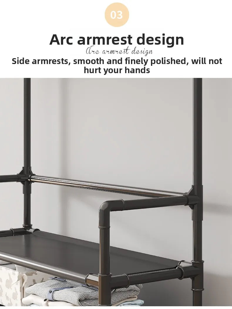 Shoe Rack Simple Door Household Integrated Hanger Multi-layer Storage Shoe Cabinet Floor Rack Shoes