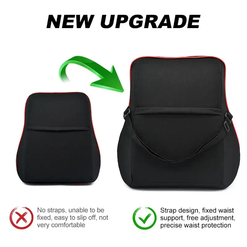 Memory Foam Car Seat Neck & Lumbar Pillow Set