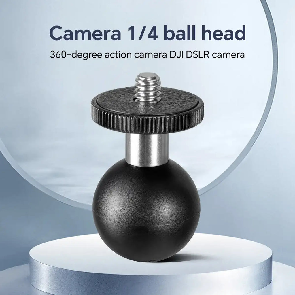 Support de caméra sport FANAUE adaptateur de base à bille de 25 mm pour panoramique 1/4 accessoires de tir à vélo 360 compatible avec RAM