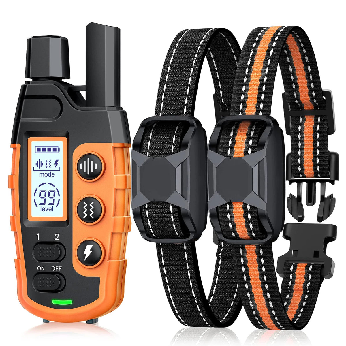 3300Ft elektrisches Hundetrainingshalsband mit Fernbedienung, wasserdicht, für Haustiere mit 5-120lbs, für Welpen, mit Vibration, Stromreiz und Signalton