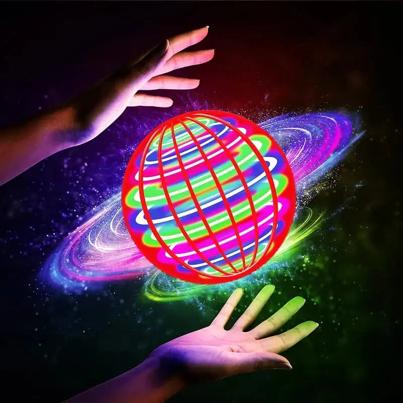 Schwebender magischer UFO-Flugball mit LED-Glitzerlichtern, automatisch rotierende Flugmaschine, Outdoor-Sportspielzeug, Geburtstagsgeschenk