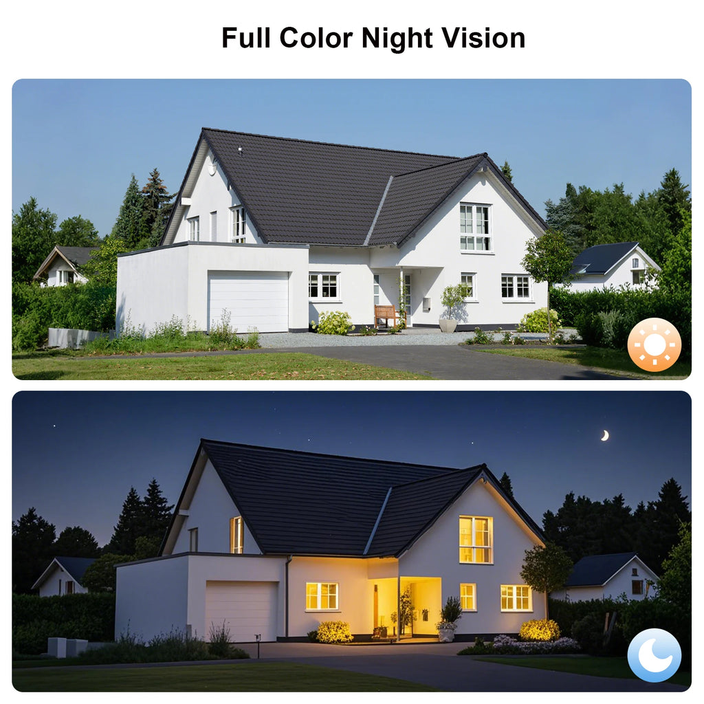 2K Solar Camera Wall Light 2.4G Outdoor WIFI Camera Home Protection Security Camera Battery Cam Color Night Vision Local Alarm
