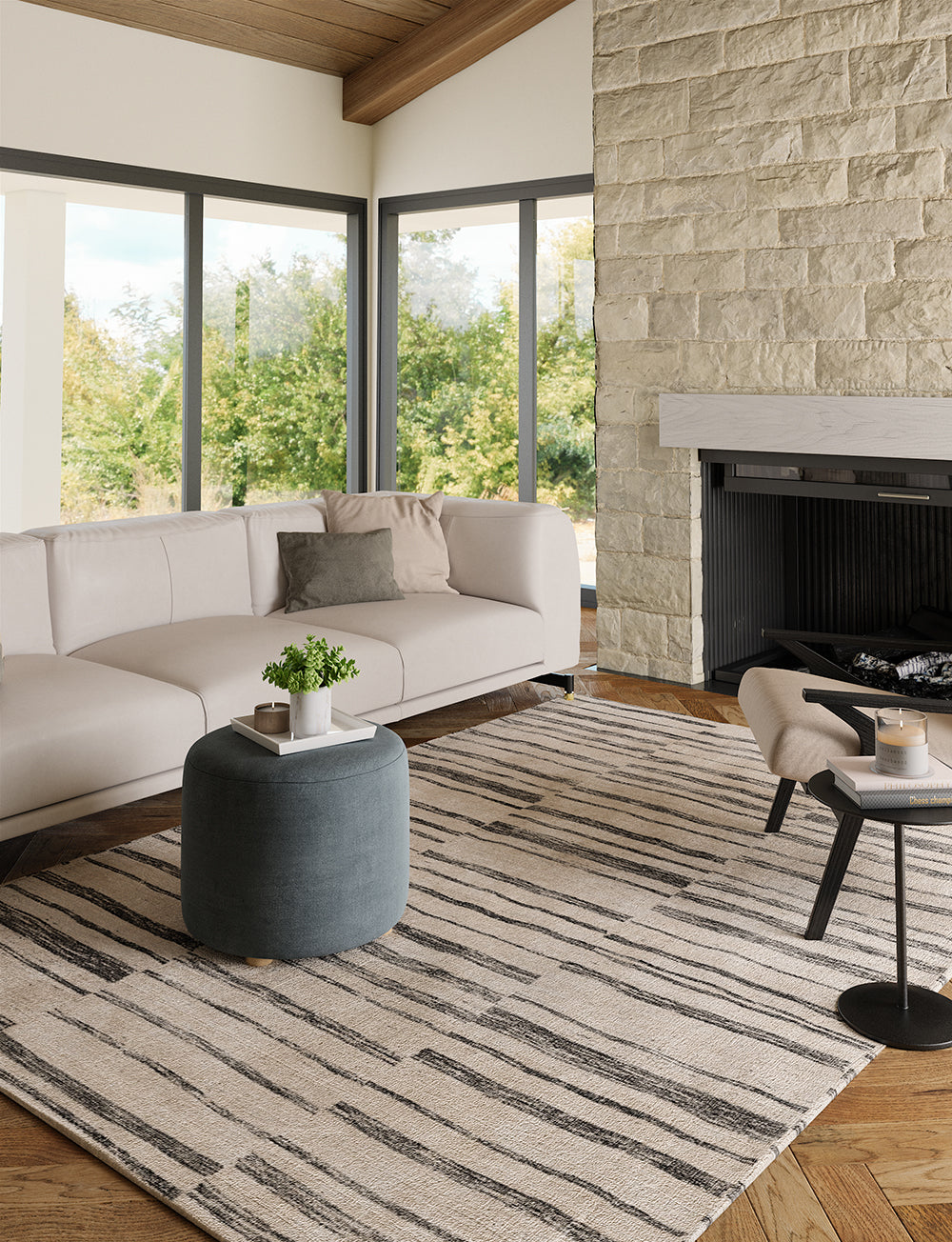 Sahara Ivory Grey Rug