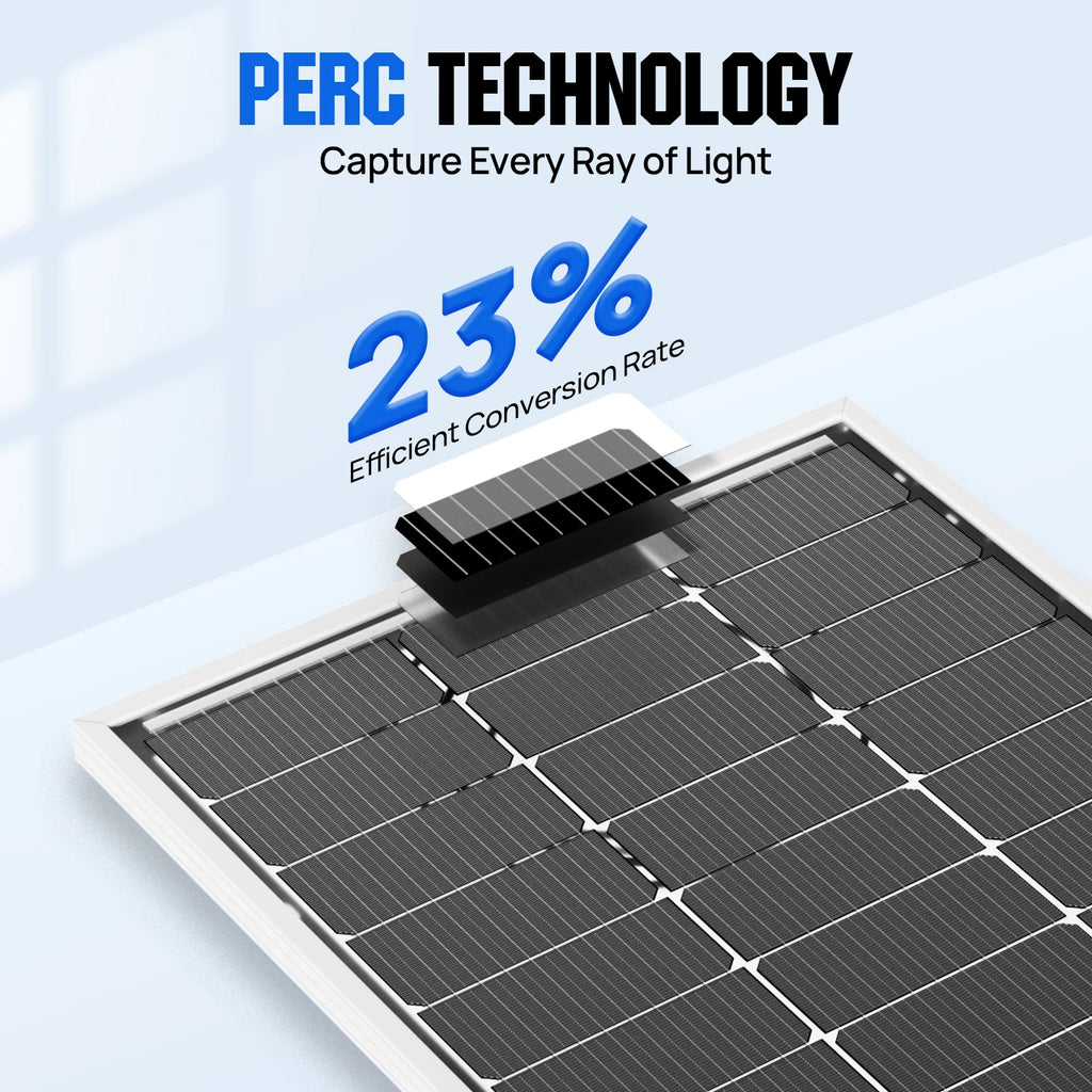 Panel solar bifacial ECO-WORTHY de 100 W y 12 V – Monocristalino