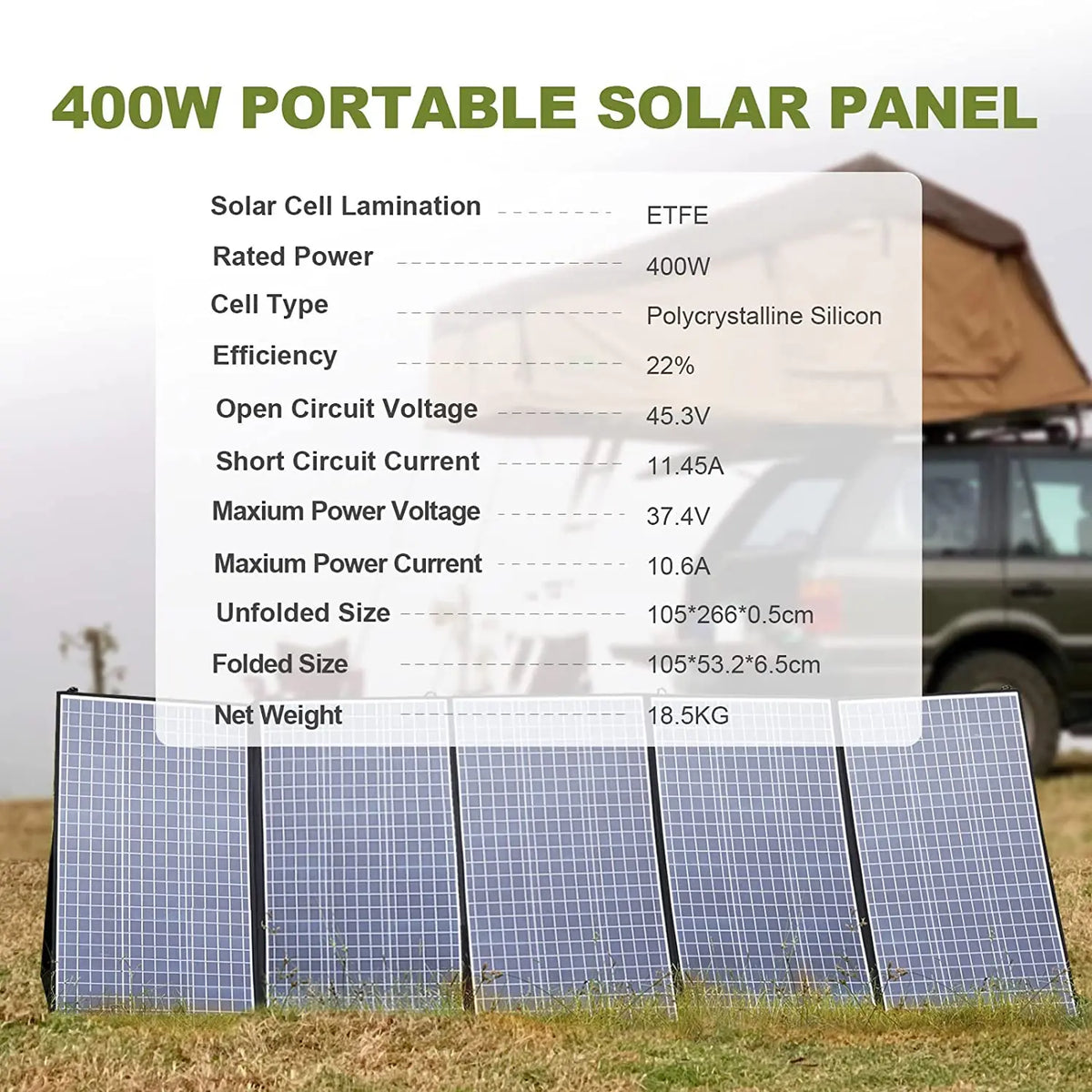 ALLPOWERS Foldable Solar Panel – 60W to 400W, Waterproof