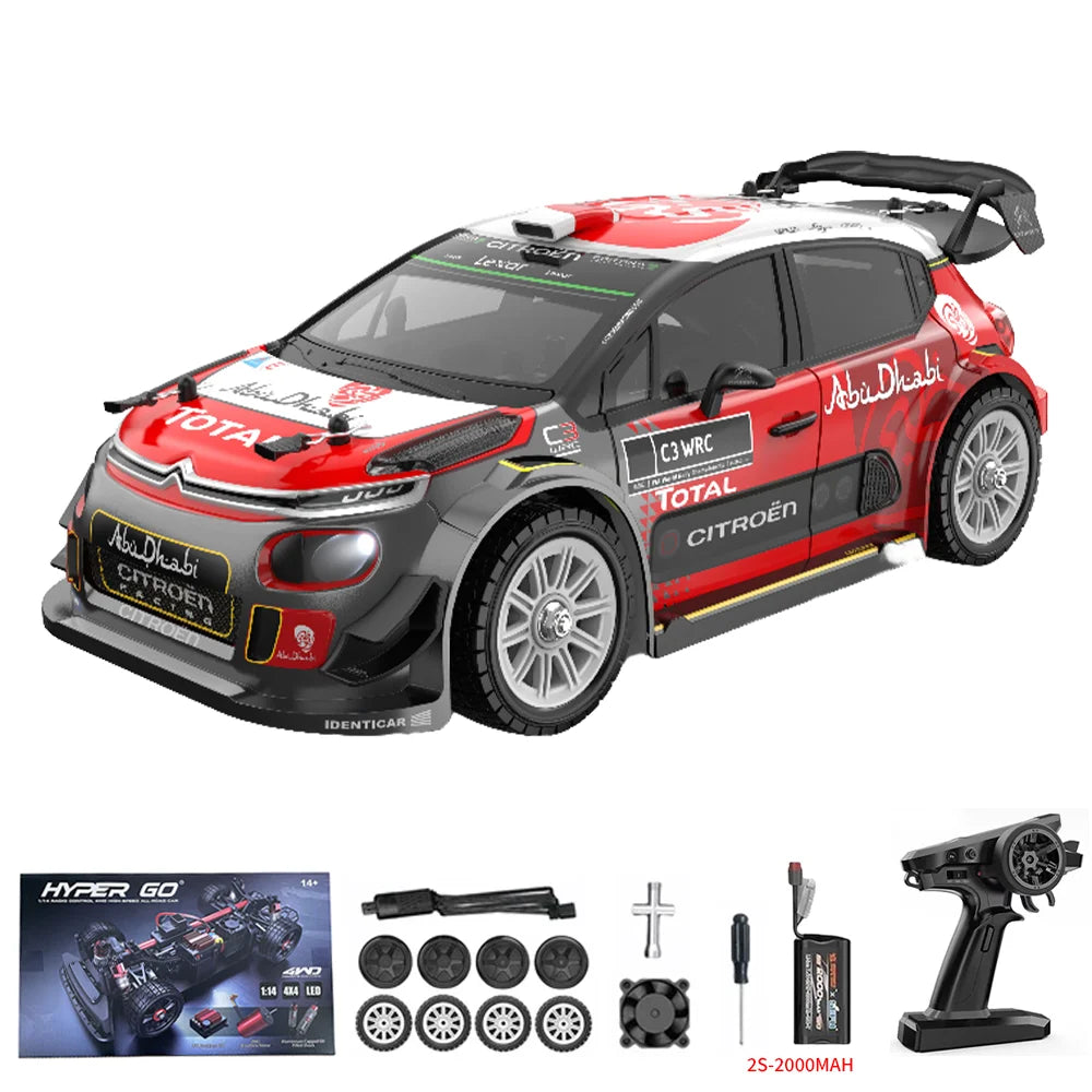 1/14 MJX 14303 Rc Drift Car 2.4G High Speed Drift Rally Truck Hyper Go Brushless 4WD Off-Road RC Cars for Adults for Toys As Gift