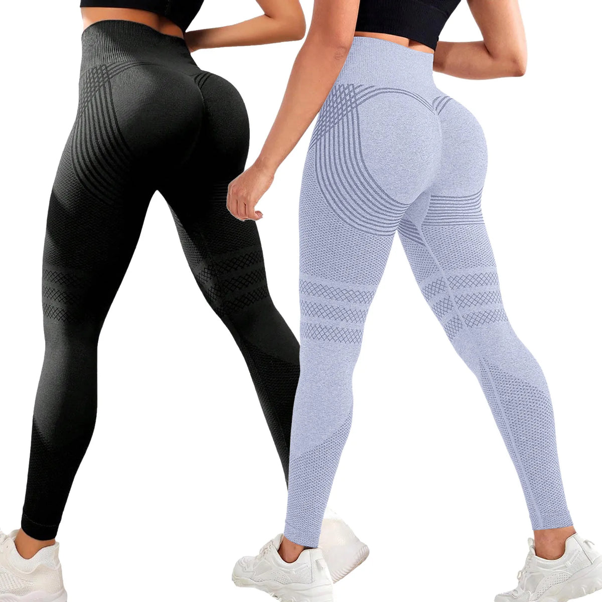 Leggings de compresión 3D, ajustados, anticelulíticos, moldeadores, de cintura alta, sin costuras, con efecto push-up, opacos, para gimnasio y deporte