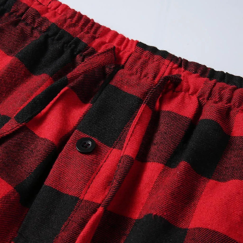Pantalones de cuadros informales para hombre: pantalones holgados, suaves y transpirables
