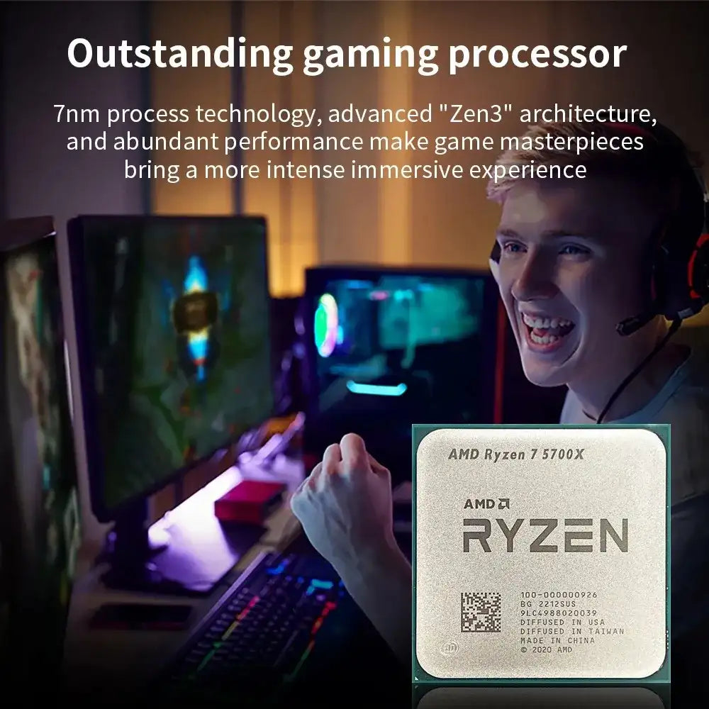 AMD Ryzen 7 5700X 8-Core 16-Thread AM4 Gaming CPU