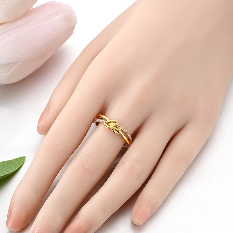 Original 925 Sterling Silver Sparkling Golden Star Firefly Moon Ring For Women Girls Jewelry Birthday Anniversary Gifts