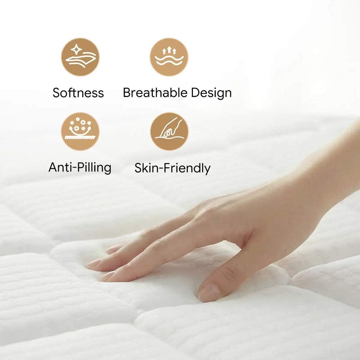 SKSBTF 160x200 Cm Spring Mattress, 7-Zone Cold Foam Height 25 Cm with H3 Hardness, Edge Reinforcement Breathability