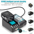 DC18RF Li-ion Battery Charger 3.5A Charging Current for Makita 14.4V 18V BL1830 Bl1430 DC18RC DC18RA Power tool with USB