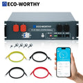 Batería LiFePO4 para rack de servidores de 48V 50Ah, montaje en rack 3U con Bluetooth y Wi-Fi, BMS inteligente, CAN/RS485