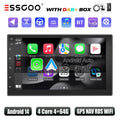 Autoradio ESSGOO sans fil CarPlay Android Auto 2 DIN 7" Autoradio HD FM-GPS Écran tactile Unité centrale 4+64G DAB+ AHD
