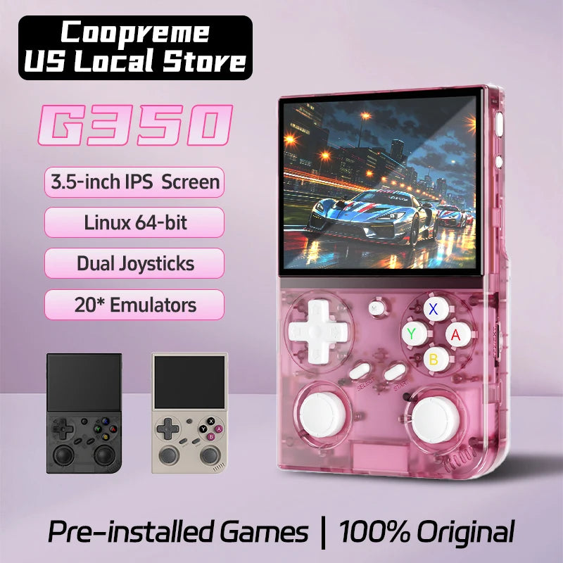 G350 Retro-Handheld-Konsole – 3,5" IPS, Linux, zwei Joysticks